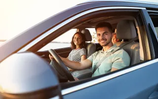 Family in Automobile